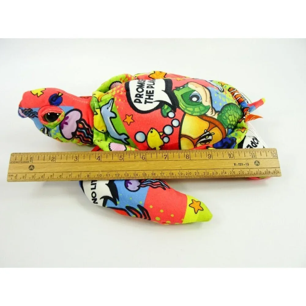 Wild Republic Message from the Planet Sea Turtle Plush Stuffed Animal Colorful - Picture 9 of 9